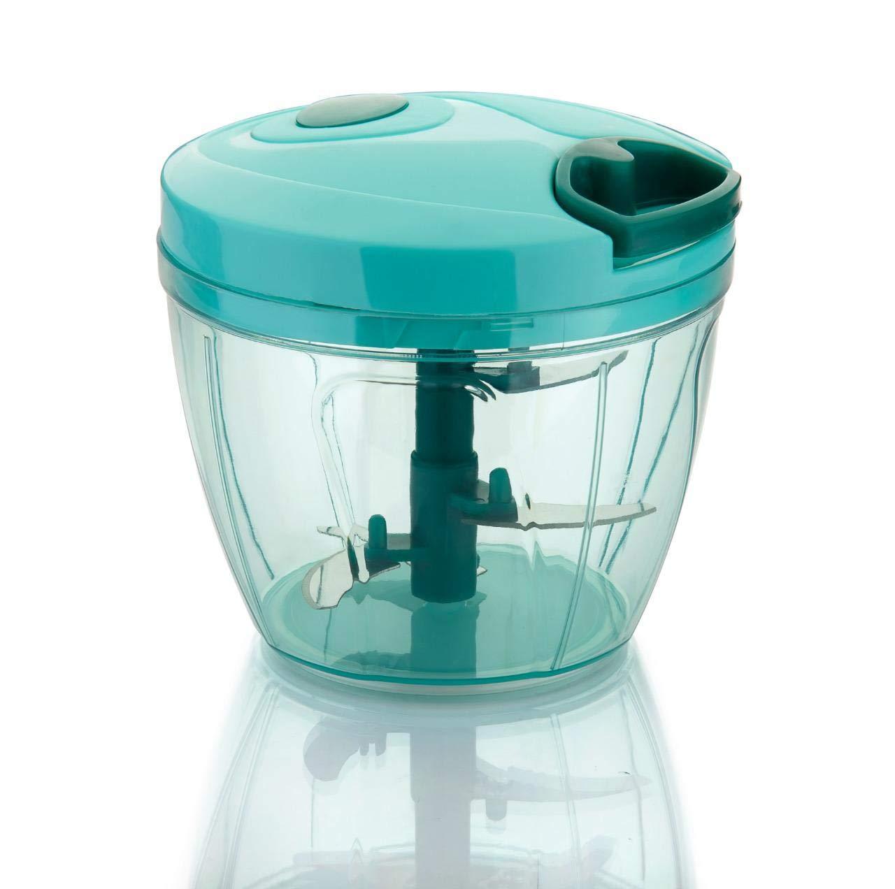 2180 Manual 2in1 Handy 1 Litre Plastic Dori Chopper, Cutter with SS Blades and Whisker Blade (1000 ml) - SkyShopy 2180 Manual 2in1 Handy 1 Litre Plastic Dori Chopper, Cutter with SS Blades and Whisker Blade (1000 ml) - SkyShopy